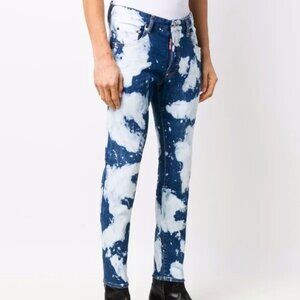 Dsquared2 Bleached Paint Splatter Skater Jeans